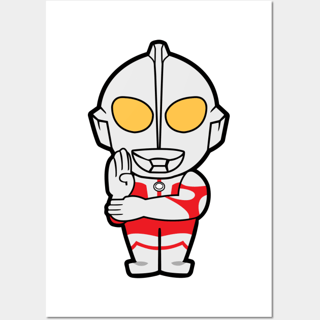 Ultraman Attack Wall Art by untitleddada